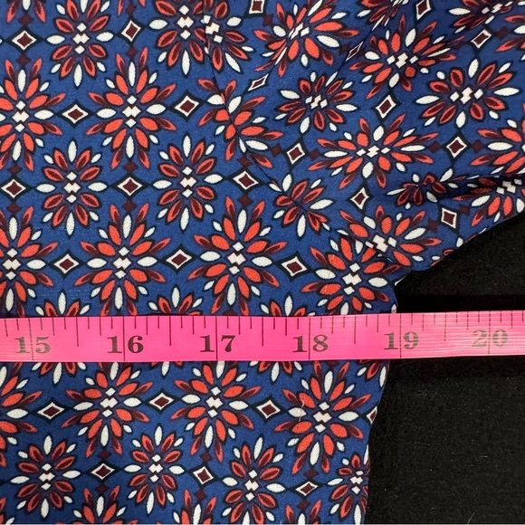 Banana Republic Blue & Red Long Sleeve Dress Functional Buttons Nursing Friendly - Picture 11 of 16